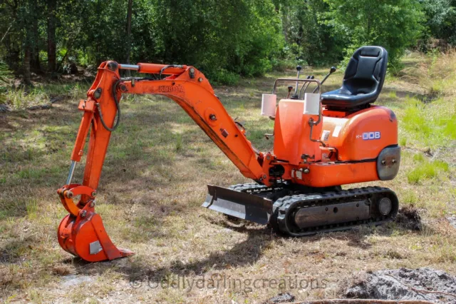 2002 Kubota K-008 Mini Excavator 1733.7 Hours Rubber Tracks Diesel Ready to Work