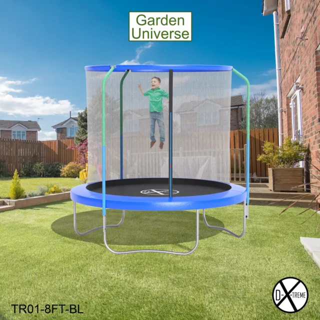 Trampoline 4 Sizes 8ft, 10ft, 12ft & 14ft by Garden Universe Outdoor FREE Ladder 3