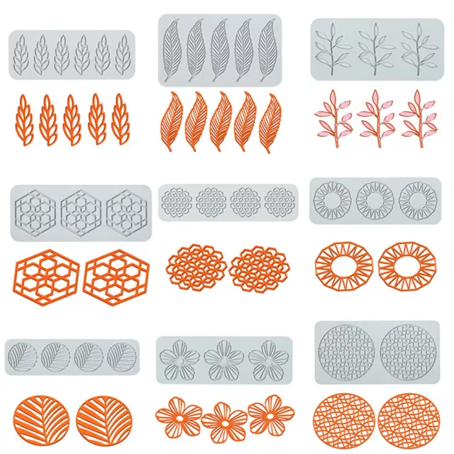 Leaf Cake Mold Coral Leaves Pad Silicone Mould Lace Mat Sugar Craft Fondant Tool