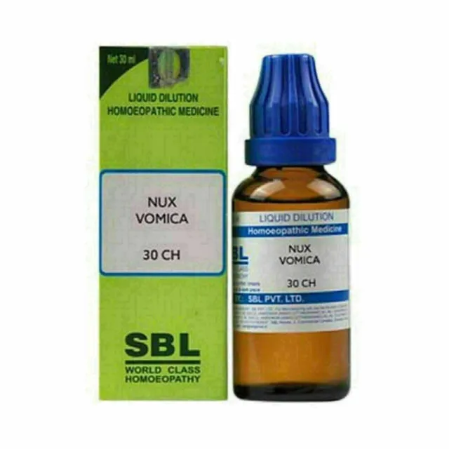 SBL Nux Vomica 30 CH Liquide Dilution Médicament Homéopathique 1 Flacon de...