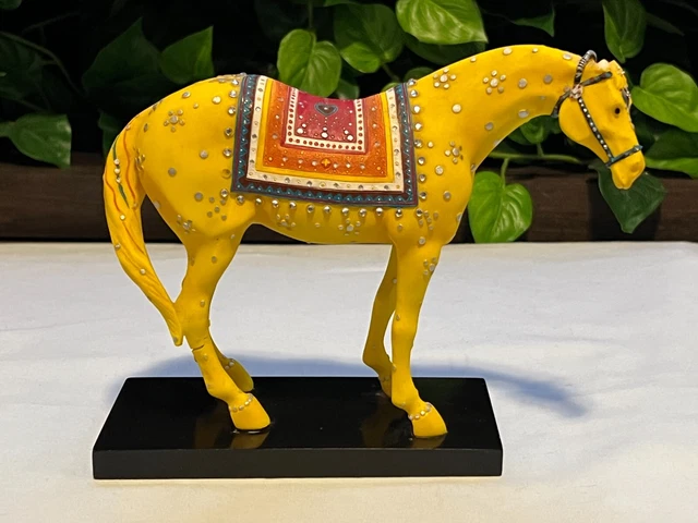 Damaged 2003 Westland Trail of Painted Ponies Karuna Yellow Figurine 1455