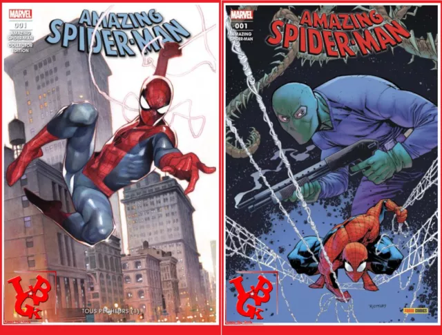 Lot 2 x AMAZING SPIDER-MAN + Variant 1 Avr 2021 Panini Comics COLLECTOR # NEUF #