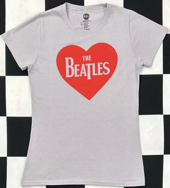 NWT Official Merchandise The Beatle Red Heart Classic Logo Juniors Style (XL)
