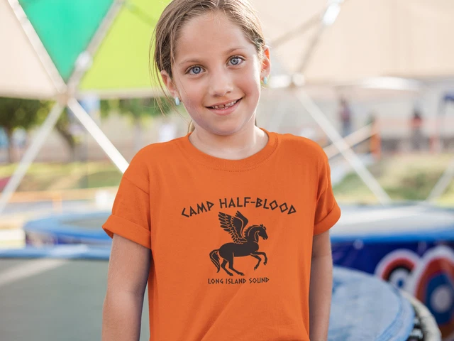 CAMP HALF BLOOD T-SHIRT Long Island Sound orange percy jackson Rick Riordan  KIDS