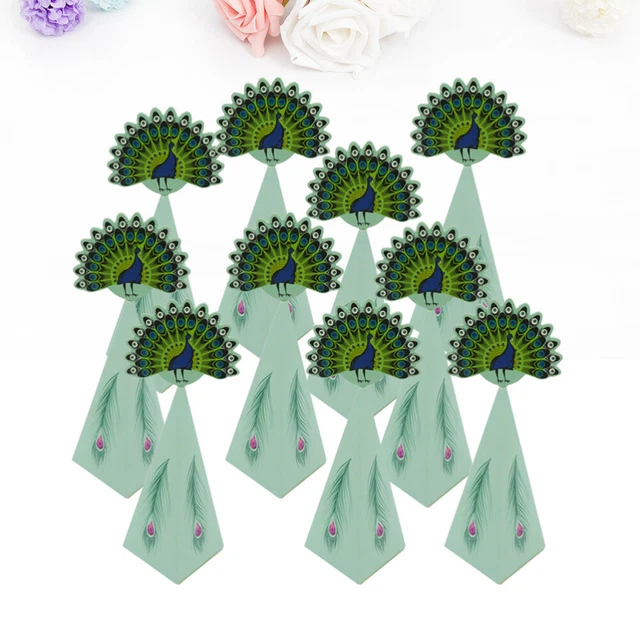 12 pz confezione regalo per matrimonio custodia caramelle pavone contenitore per