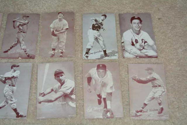 12 Baseball Exhibit Cards Yankees Braves Red Sox 3