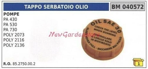 Serbatoio Olio Universale Per Pompe Bertolini PA 330 430 530 730 &ndash; Ricambio 014121