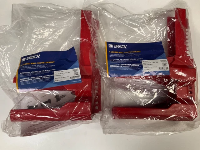 2 X Brady 4-Legged Ball Valve Lockout Range 2" to 8" Diameter Pipes