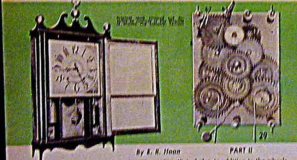 Reloj americano de principios de 1800 *Funciones de madera* Cómo construir PLANOS originales vintage