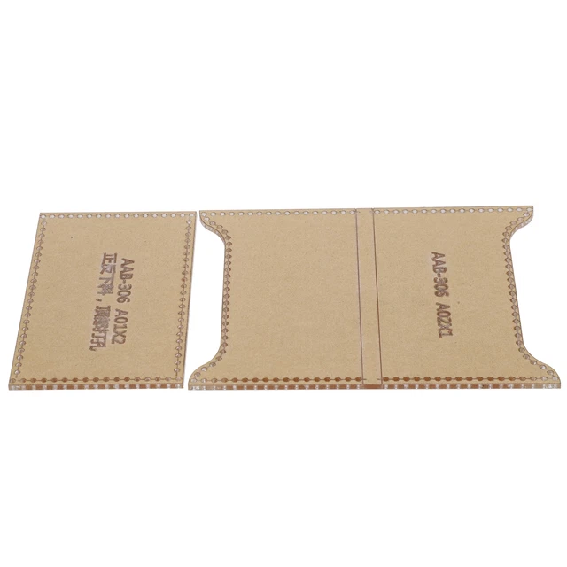 2Pcs Acrylic Template Card Bag DIY Leather Pattern Wallet Mold Craft Tools※