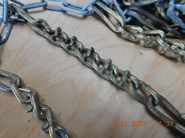 1 Vintage Lug Reinforced Tire Chain Campbell Highway Service Original Box 70”