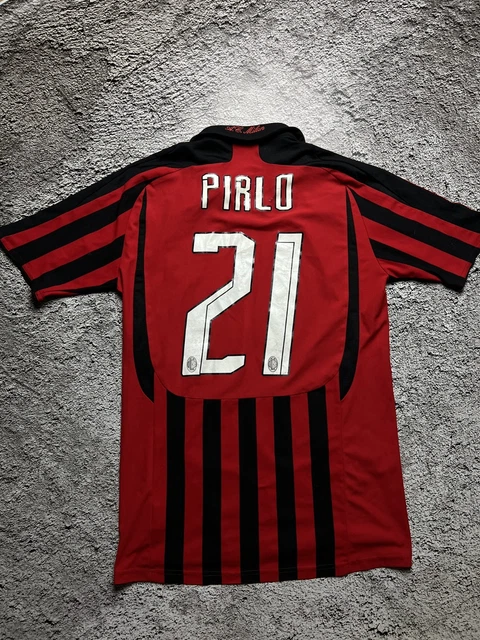Maillot Extérieur AC Milan 2008/09 – #21 Pirlo, Europa League, Adidas Formotion, Taille XL