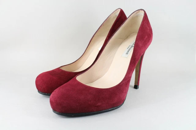 Red suede deals heels uk