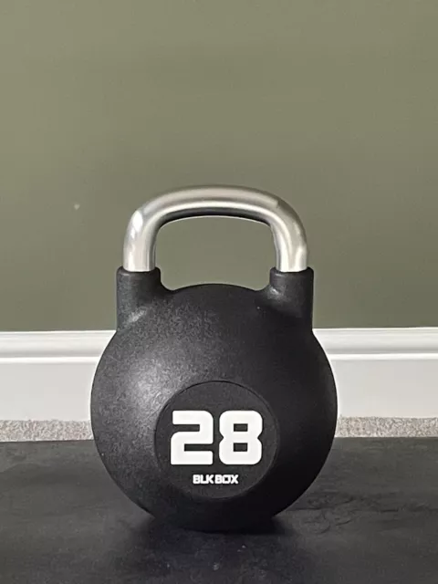 Blk Box Black Urethane 28 KG Big Kettlebell For Strength Training RRP £150