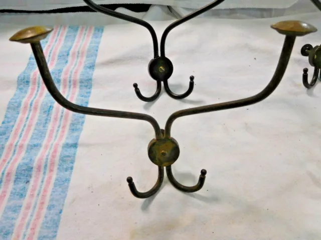 Antique ~ Salvage ~One Cast Iron Double Hat/Coat Hook             #2600