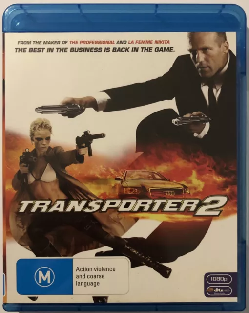 Transporter 2 Blu Ray VGC Rated M Region B Aus Movie 🍿 Jason Statham Action