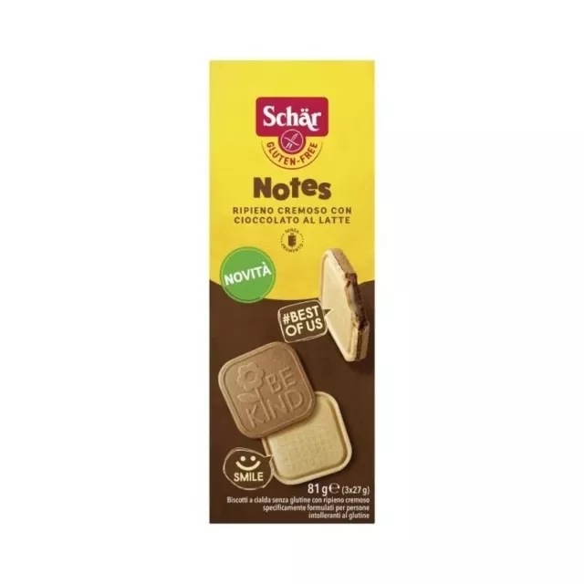 SCHAR Notes - milk chocolate filled Cookies 81 G