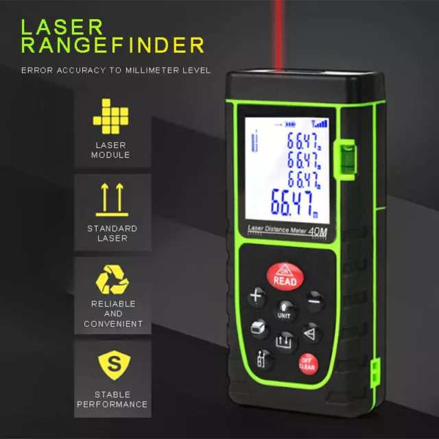 Laser Entfernungsmesser Digital Distanzmesser Abstandsmesser 40m 60m 80m 100m