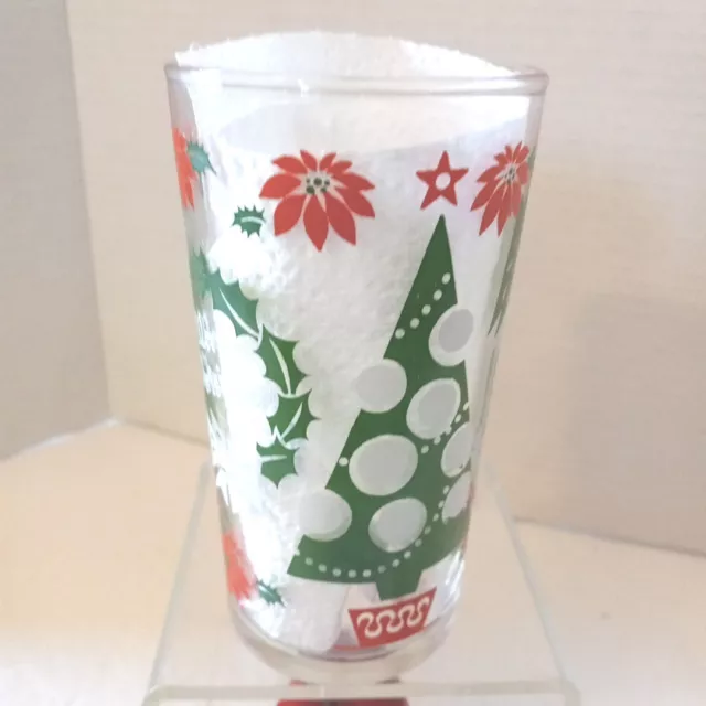 Vtg 1950s Hazel Atlas Glass Tumbler Christmas Holiday New Years Replacement 1 @