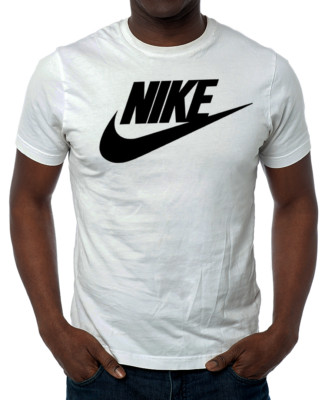 Nike Men's Short Sleeve Logo Swoosh Printed T-Shirt Red White Blue Purple Gray