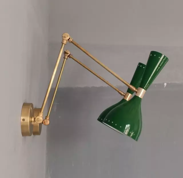 Mid-Century-Modern Adjustable Brass Wall Light Lamp Wall Sconce Lighting Fixture