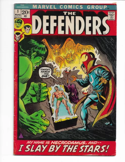 Defenders 1 - Vg/F 5.0 - 1St Appearance Of Necrodamus - Sub-Mariner (1972)