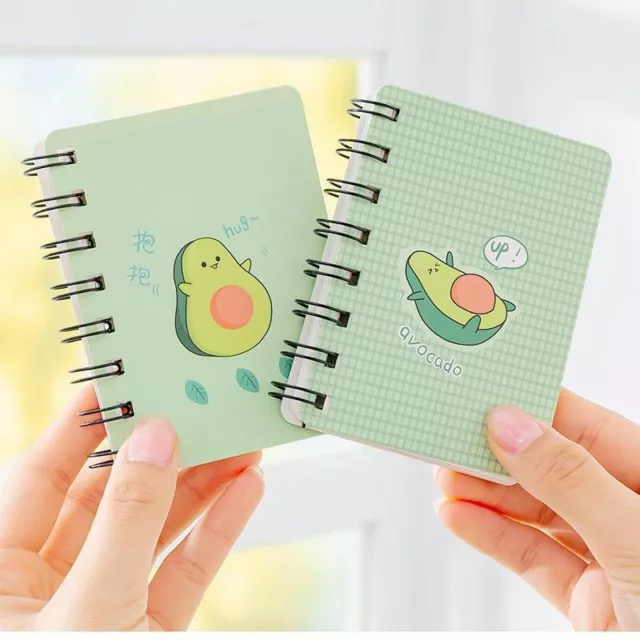 1pc Mini Portable Coil Notepad Cute Avocado Diary Notebook School Office Supplie