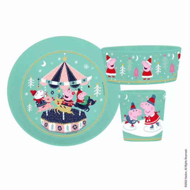 Koziol Set petit déjeuner Connect Peppa Pig Winter Wonderland 3 pièces, plast...