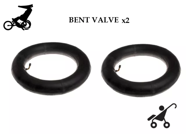 2 x Quinny Buzz 3 & Buzz 4 Speedi, iCANDY peach Pram Inner Bent Valve Tube 12.5"