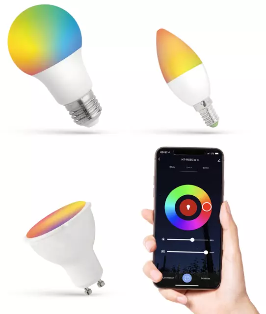 Smart-Home LED Leuchtmittel RGB 2700-6500Kelvin Lampen Leuchten Dimmbar Birne