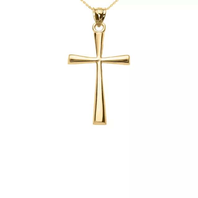 SOLID 14K YELLOW Gold Cross Pendant Necklace ( Small ) $209.99 - PicClick