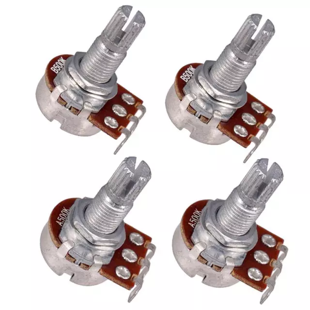 4x 500k Guitar Bass Volume   Pot Control Audio Taper Potentiometer Set