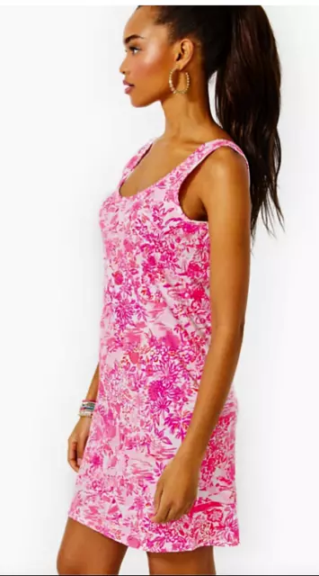 Lilly Pulitzer Newberri Knit Tank Dress Seaside Soiree Peony Pink Xl Nwt Nip $98