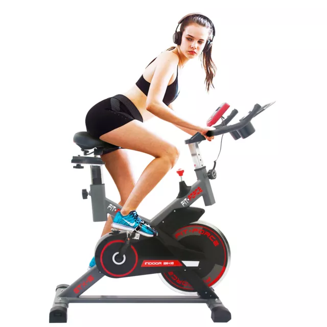 BICICLETA ESTATICA de spinning GTX Fit Force con volante de