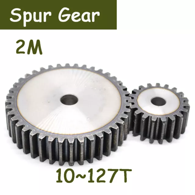 Spur Gears 2 Mod 10~127 Ingranaggio di trasmissione denti 45# passo acciaio 6,28 spessore 20 mm