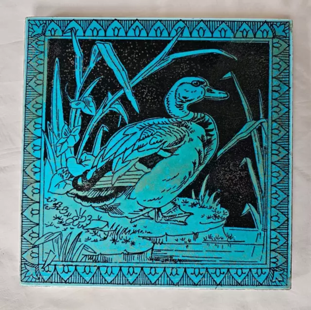 Gorgeous Minton Bird Design Antique 6 Inch Tile Aesthetic Design