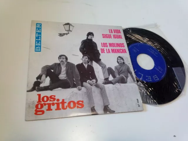 7" Chanson - Los Gritos - La Vida Sigue Igual / Los Molinos NUEVO / VINILO VINYL