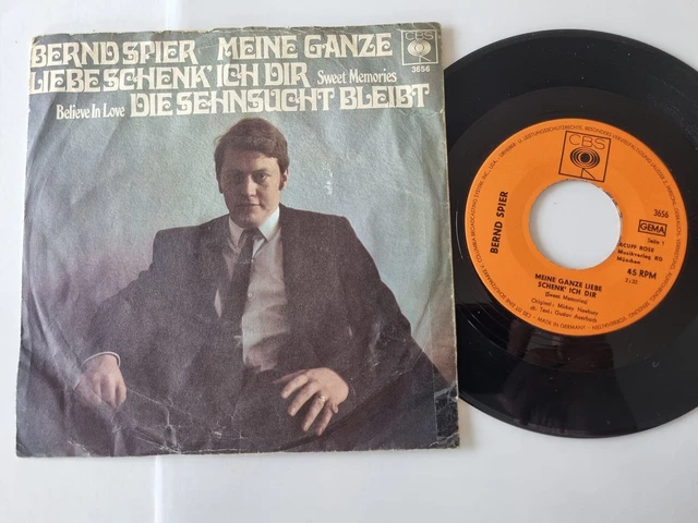 BERND SPIER - Meine ganze Liebe schenk' ich dir 7'' Vinyl Germany EUR ...