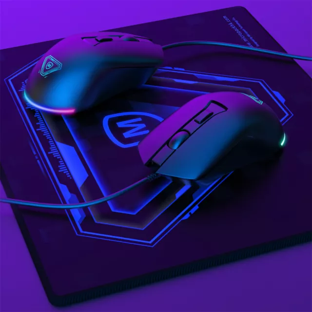 Ergonomic Gaming Mouse with Ultra-Precise Scroll Wheel, Rainbow LED, 4 DPI Level
