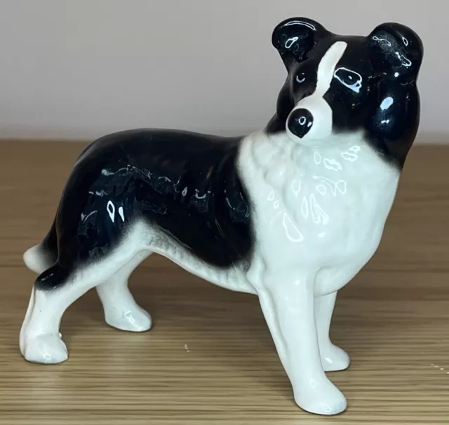 Vintage Ceramic Border Collie Dog