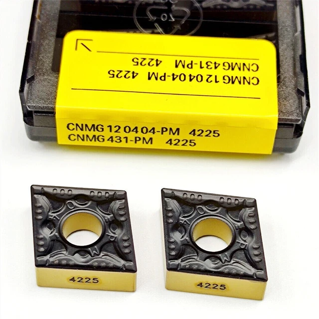 10pcs CNMG431-PM CNMG120404-PM 4225 Carbide Turning Inserts CNMG 12 04 04 PM