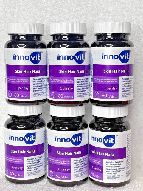 Lot De 6 Boîtes Innovit - Complément Alimentaire Peau, Cheveux, Ongles - Anti-imperfections - 60 Comprimés Par Boîte - Neuf