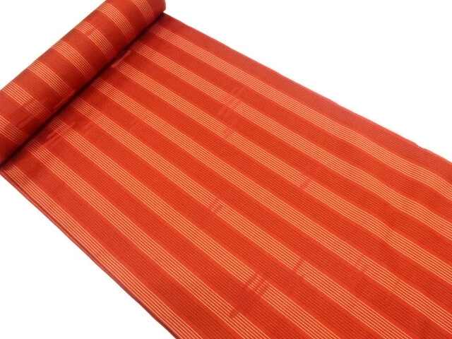 6293479: Japanese Kimono / Antique Bolt For Haori Coat / Woven Stripes