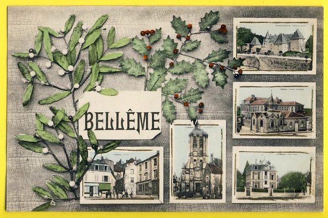cpa Basse Normandie MULTIVUE du Village de BELLÊME dans l'ORNE Houx Gui