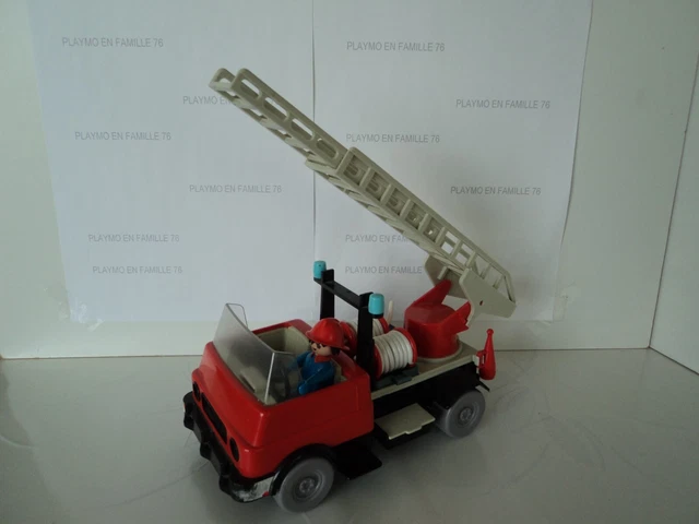 PLAYMOBIL VINTAGE CITY life lot pompiers civière / 3234 3236 3366 3403