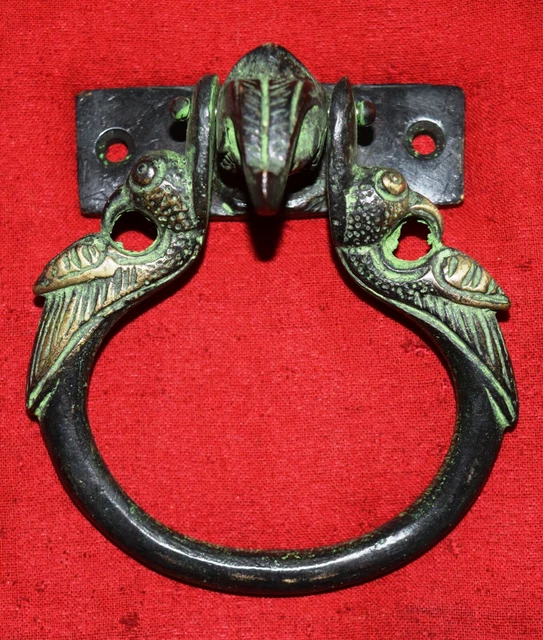 Brass Peacock Design Door Knocker Antique Style Wardrobe Cabinet Pull WG13