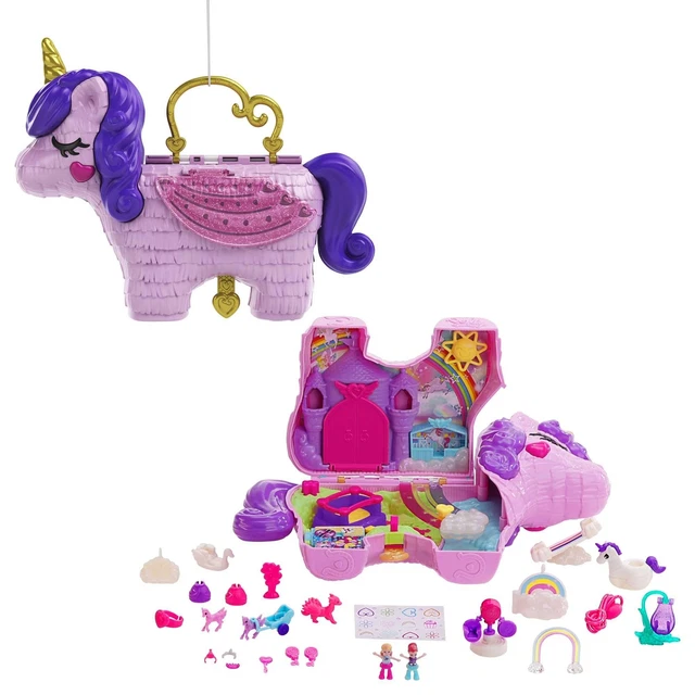 Polly Pocket Forêt Des Licornes - Coffret Avec 2 Figurines, 13 Accessoires | Jouet Enfant 4 Ans Et + | HCG20