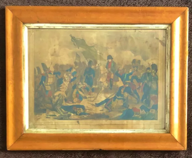 Very Old Picture In A Very Old Frame - Napoleon At Waterloo?