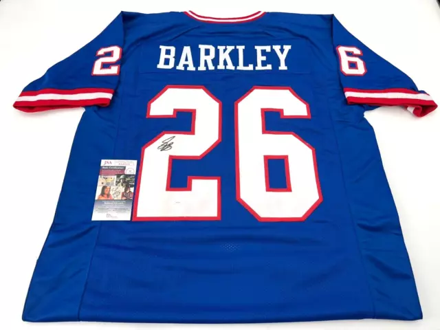 Saquon Barkley New York Giants Autographed/Signed Stitched Custom Jersey Jsa Coa