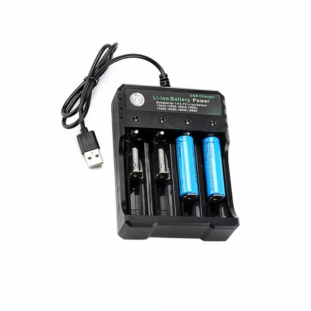 4 Slot Usb Portable Intelligent Li-Ion Battery Charger 3.7V 18650 14500 10440 Sq